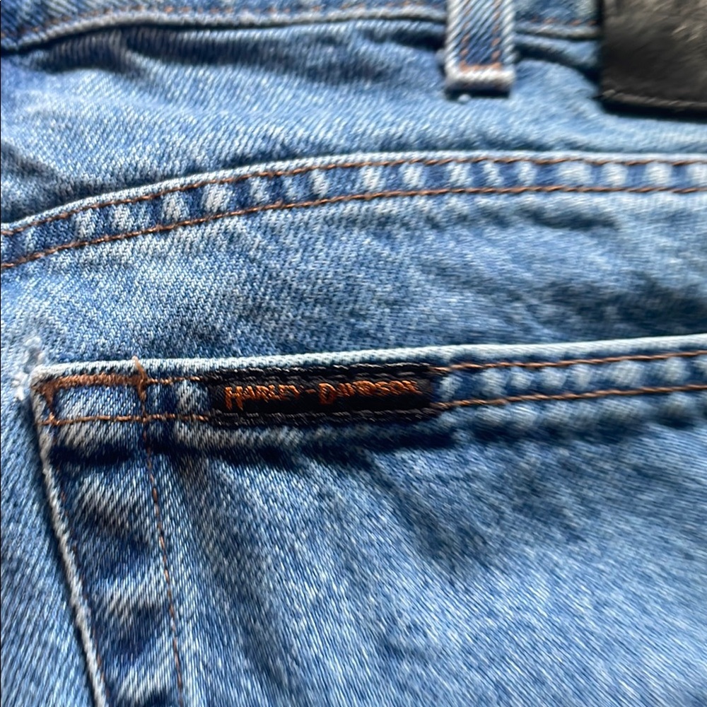 Harley-Davidson Blue Straight Jeans Classic Style - Picture 7 of 7